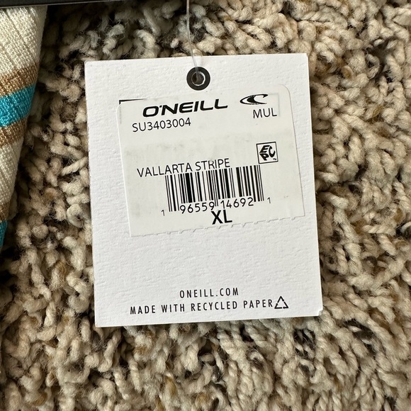 O’Neill Striped Blue and Cream Women's Top, size XL - Picture 4 of 4